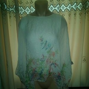 Elena Baldi Pure Silk floral blouse